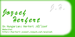 jozsef herfert business card